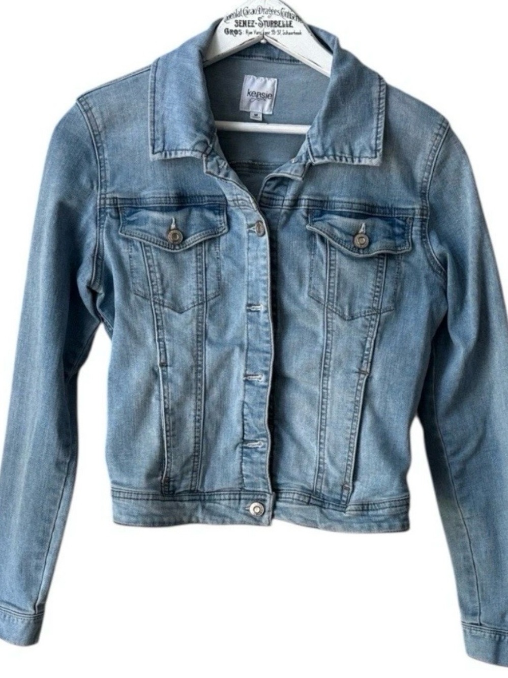Kensie Jeans Light Blue Denim Jacket - Women's Casual Trucker Size M